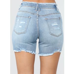 Pantalones Cortos de Mezclilla Desgarrados Sexys para Mujer, Pantalones Cortos de Mezclilla de Cintura Alta para Verano - Product Image 6