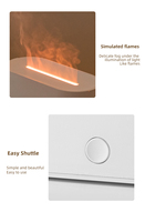 Diffuseur d'arômes électrique intelligent pour table, diffuseur de parfum d'ambiance, diffuseur d'huiles essentielles à effet flamme, mini humidificateur d'air ultrasonique USB