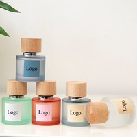 Vente en gros de flacons de parfum en verre ronds, givrés, transparents, en 30 ml et 50 ml