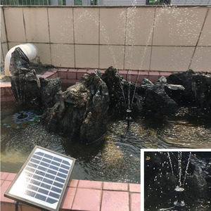 Solar Fountain With Water Pump 5W DC Solar Powered Garden Pond Outdoor Decor Contemporary Design JT-280-5WBL - Product Image 1