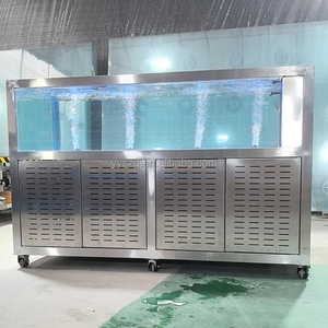 Venta al por mayor de fábrica: Estante comercial personalizado de acero inoxidable de alta resistencia con ruedas para acuarios de lujo para exteriores, para tiendas de mariscos. - Product Image 4