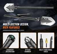 Ensemble d'outils de survie multifonctionnel avec pelle pliable, étui de rangement, pelle d'urgence robuste pour le camping en plein air