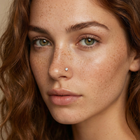 Nouveauté 2026 : Bijou de piercing corporel unisexe en argent sterling 925, clou de nez et boucles d'oreilles à bouton en moissanite VVS1 de 4 mm (0,24 ct) à enfiler