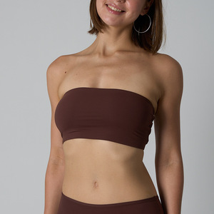 SUHE Seamless Breathable High Elasticity Strapless Tube Top Women's Wireless Comfort Bralette Push-Up Sporty Knitted Racerback - Product Image 5