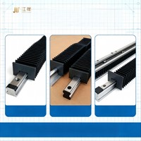 Gaine souple accordéon pour protection de rail de guidage linéaire CNC, protection IP54, en acier inoxydable, anti-poussière