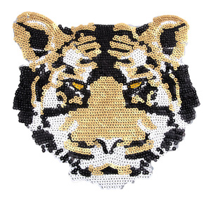Tuỳ Chỉnh Sống Động Sequin Tiger Head Thêu Các Bản Vá Lỗi Động Vật Tùy Chỉnh Để Bán - Product Image 6