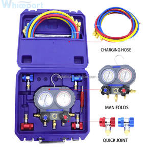 Válvula de manômetro refrigerante, medidor de pressão r22 r32 <span class=keywords><strong>r404a</strong></span> r410a, ferramenta de refrigeração ac para carro, ar condicionado - Product Image 2