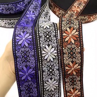 Accessoires vestimentaires en jacquard 100 % polyester, style ethnique exquis, personnalisés par le fabricant, avec motifs uniques