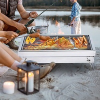 Yakitori – Mini Grill au charbon de bois pliable, Portable, pour Kebab, pour Camping en plein air