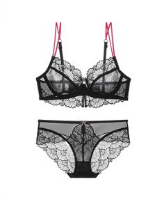 Nouvelle conception du fabricant : Ensemble soutien-gorge et culotte sexy en dentelle transparente brodée pour femmes, lingerie blanche tendance et séduisante pour filles - Product Image 5