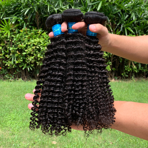 Malayo Remy trenzado pelo sin procesar 27 pieza 20-34 pulgadas Pelo Rizado armadura del afro rizado pelo de la Virgen - Product Image 3