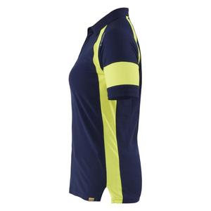 BLAKLADER - 352910508933XS Polo de Mujer con Hi-vis Azul marino/Amarillo Hi-vis-EAN 7330509916919 ROPA DE TRABAJO DE LA HI-VIS - Product Image 3
