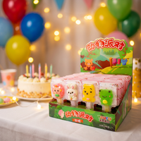 Sucettes Gélifiées 3D Animaux de Dessin Animé 20g x 48pcs Boîte de Présentation Vente en Gros Snack Marque Privée
