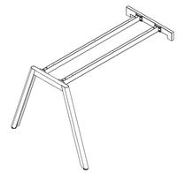 Pied de bureau moderne extensible en métal pour table d'ordinateur, idéal pour hôtel, salon et bureau de direction, avec assemblage DIY