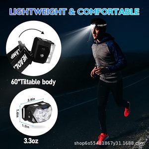 ไฟหน้าแบบ COB LED สว่างพิเศษ กันน้ำ ชาร์จ USB ได้ แหล่งกำเนิดแสงคู่ สำหรับวิ่ง แคมป์ปิ้ง ตกปลา ทำเหมือง - Product Image 5