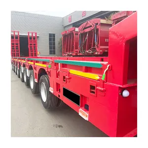 중국 헤비 듀티 40-120 톤 낮은 침대화물 운송 트레일러 유틸리티 트럭 낮은 침대 세미 트레일러