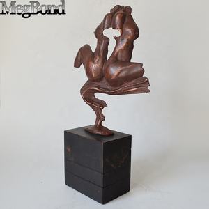 Ghisa moderna uomo e donna astratta statua astratta doppia donna Mini tavola decorazione - Product Image 4