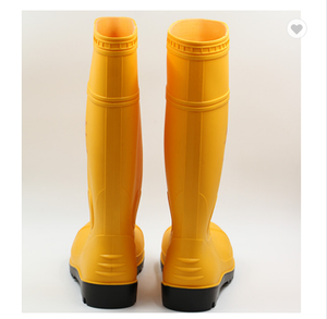 Stivali da <span class=keywords><strong>pioggia</strong></span> impermeabili da <span class=keywords><strong>uomo</strong></span> in giallo e blu con Logo personalizzato accettato scarpe in PVC economiche con puntali di sicurezza stivali da <span class=keywords><strong>pioggia</strong></span> - Product Image 6