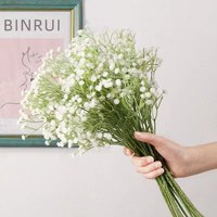 Bunga Hias Pernikahan Penuh Bintang Putih Penuh Bintang Pot Bunga Penuh Bintang Plastik Bunga Putih Kecil