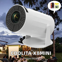Nouveau projecteur portable mini Coolita HY300 Android 11 720P 150 ANSI Lumens LCD pour la maison et l'extérieur avec haut-parleurs stéréo HIFI intégrés