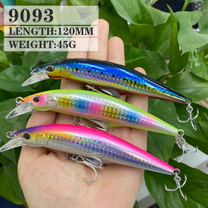Esche da <span class=keywords><strong>Pesca</strong></span> Casting Minnow Pesanti Affondanti 120mm 45g, Esche <span class=keywords><strong>per</strong></span> Spigola di Profondità <span class=keywords><strong>per</strong></span> Traina <span class=keywords><strong>in</strong></span> Acqua Salata, Esche <span class=keywords><strong>Artificiali</strong></span> - Product Image 1