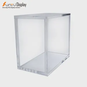 Groothandel Verschillende Grootte Doos Custom Hoge Kwaliteit Clear Acryl Box Met Deksel