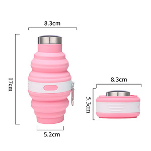 Bouteille d'eau en silicone d'extérieur, portable, pliable, pour le sport - Product Image 5