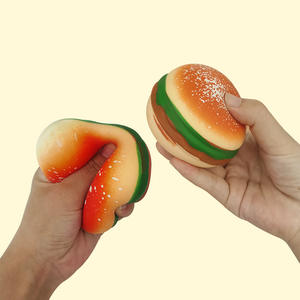 Divertido y Adorable Juguete Antiestrés de Hamburguesa, Simulación de Comida, Juguete de Compresión TPR, Pelota Antiestrés - Product Image 4