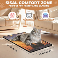 Tapis de protection pour meubles anti-griffures pour chat, durable et adhésif, impression personnalisée, tapis à gratter en sisal pour chat