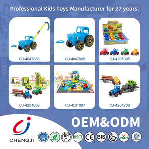 Chengji push ingénierie jouet voiture ferme inertie voiture <span class=keywords><strong>dessin</strong></span> <span class=keywords><strong>animé</strong></span> mignon push pull lumière éducation <span class=keywords><strong>camion</strong></span> bleu <span class=keywords><strong>tracteur</strong></span> jouet - Product Image 6