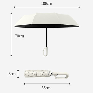 Khuyến mại di động <span class=keywords><strong>Windproof</strong></span> 3 gấp bão Ô 8 10 hoặc 12 xương sườn UV bảo vệ tùy chỉnh in logo dễ dàng treo O hình dạng xử lý - Product Image 6