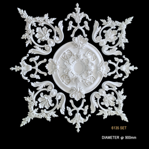 Moule de <span class=keywords><strong>plafond</strong></span> en polyuréthane Décoration de médaillon rose - Product Image 4