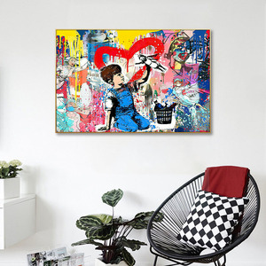 Maison hôtel bureau décoration murale cristal porcelaine poisson avec cadre en alliage d'aluminium peinture sur verre avec crist - Product Image 6