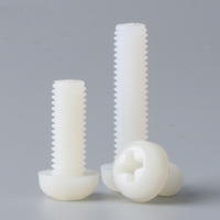 Nylon6.6 Vis cruciformes à tête ronde cylindrique Vis à métaux en plastique blanc M2 M2.5 M3 M4 M5 M6 M8