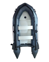 Bateau gonflable de haute qualité de 3.8 mètres 0.9mm canot pliable en PVC avec bateau de pêche gonflable au sol en aluminium