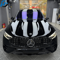 Vinilo Premium para Envoltura de Autos, Color Negro Piano, Brillante, para Cambio de Color de Carrocería, Antiarañazos, Garantía de 5 Años, Autoadhesivo, Sin Burbujas