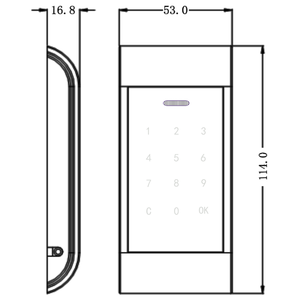 CDONLOCK <strong>Digital</strong> Touch <strong>Keypad</strong> Password Lock Key <strong>Access</strong> Electronic Security Cabinet Locker Door Electronic Security Cabinet Lock - Product Image 5