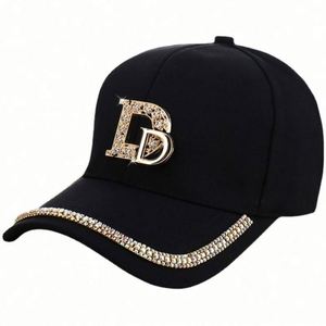 Casquette de baseball ajustable de haute qualité en gros avec logo en strass pour femmes - Product Image 1