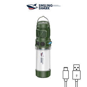 Smiling Shark <b>Camping</b> <b>Lantern</b> <b>Led</b> Light 25000 Hours Lifespan Usb Rechargeable Outdoor Lighting - Product Image 1