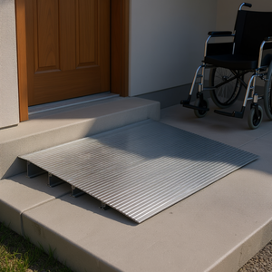 Rampa ajustable de aluminio de 4 pulgadas para umbral de puerta, para sillas de ruedas, scooters y sillas eléctricas - Product Image 2