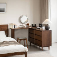 Fabricant en gros de coiffeuse moderne pour femmes avec miroir intelligent, meubles de chambre à coucher, table de maquillage de luxe pour chevet