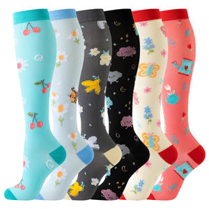6 Pairs Spandex <b>Compression</b> <b>Socks</b> for <b>Women</b> & Men-Circulation Support & Protection for Nurses Running & Athletic Use - Product Image 6