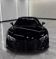 Kit de Carrocería Exterior para Audi R8, Estilo P, Fibra de Carbono, Alerón Delantero, Faldones Laterales, Alerón Trasero, Alerón Tipo Cuchillo