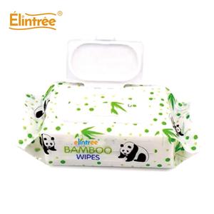 Elintree工厂批发环保一次性有机生物降解竹子婴儿湿巾 - Product Image 5