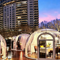 Kiosque en dôme PC transparent sur mesure Sound Baby pour café en plein air et entreprise de glamping