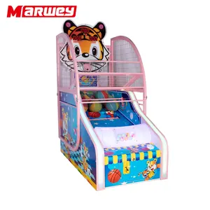 Çocuklar jetonlu basketbol oyun makinesi kapalı ticari çocuk Arcade basketbol atış makinesi satılık