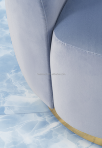 Chaise simple italienne légère en tissu de luxe pour villa ensemble de canapés de salon et de décoration d'intérieur meubles fauteuils en velours bleu de haute qualité - Product Image 5