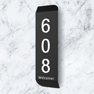 Plaque de numéro de porte en acrylique, plaque de numéro de <span class=keywords><strong>maison</strong></span> autocollante pour hôtel, <span class=keywords><strong>maison</strong></span>, bureau, plaque de bienvenue personnalisée avec un design moderne - Product Image 4