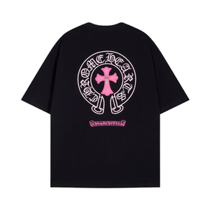 T-shirt Estiva alla Moda 100% Cotone a Maniche Corte Traspirante Vestibilità Ampia Stile High Street con Lettere Lavorate a Maglia per Uomo Donna 250gsm - Product Image 5