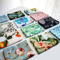 Serviettes de table en coton réutilisables imprimées sur mesure en gros, nappes décoratives, sets de table et serviettes pour dîner
